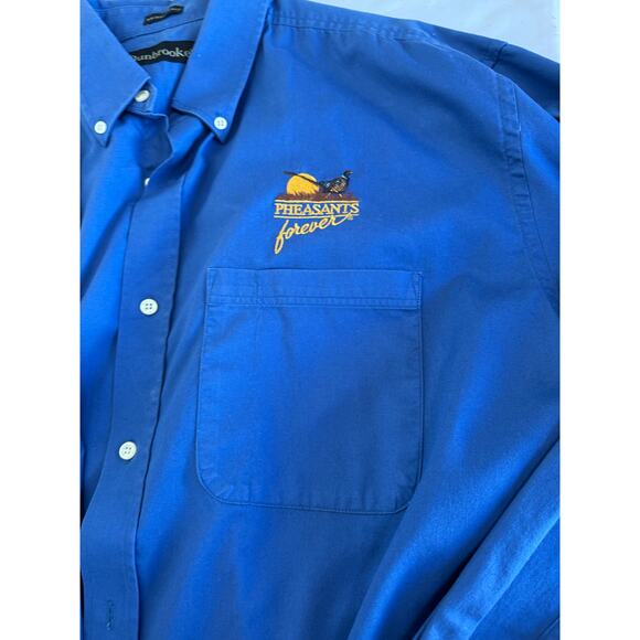 Pheasants Forever XL Dunbrooke men's blue Shirt button-up long-sleeve - Picture 4 of 11